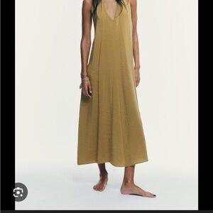 Zara Flowy Halter Midi Dress